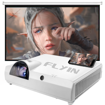 پروژکتور پرتاب کوتاه لیزری Flyin-C90SW+ 4200 Lumens WXGA 3LCD با Android 5000000:1 کنتراست برای کسب و کار آموزشی