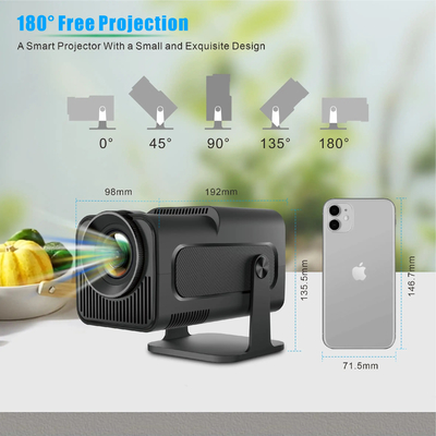 FLYIN HY320MINI 4K Ultra HD 3D پروژکتورهای قابل حمل کوتاه مدت و تجهیزات ارائه برای استفاده از سینما و سینما