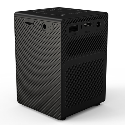 فلین P18 سبک رایگان سینمای خانگیSmart Portable DLP LED Mini Pocket Black پروژکتور قابل تنظیم بی سیم