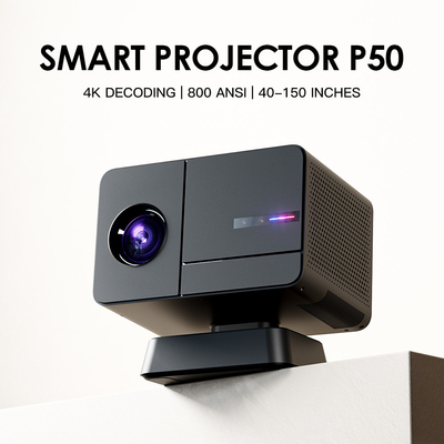 فلین P50 سینمای خانگی 1080P 4K پروژکتور Allwinner H713 پروژکتور 800 ANSI لومنز پروژکتور تلویزیون خانگی