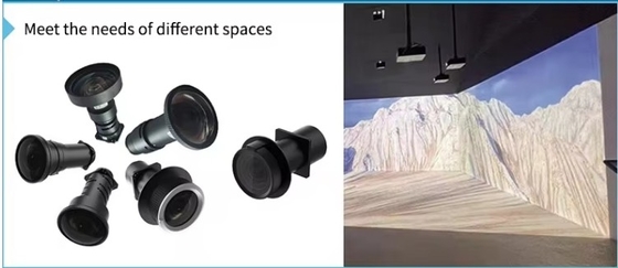 پروژکتور لیزری DLP 5500 لومن Flyin WUXGA با وضوح بالا ارائه 3D فعال 4K 0.8 تراشه DMD برای تصویربرداری دقیق تغییر لنز تمرکز دستی برای یک تجربه پروژکتور انعطاف پذیر