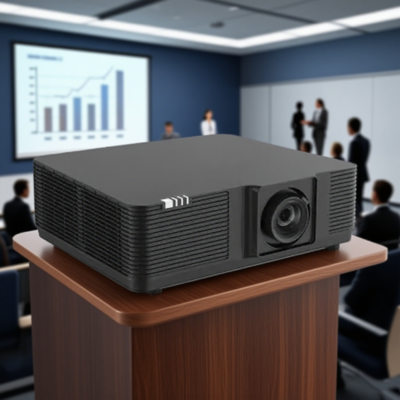 پروژکتور لیزری DLP 5500 لومن Flyin WUXGA با وضوح بالا ارائه 3D فعال 4K 0.8 تراشه DMD برای تصویربرداری دقیق تغییر لنز تمرکز دستی برای یک تجربه پروژکتور انعطاف پذیر