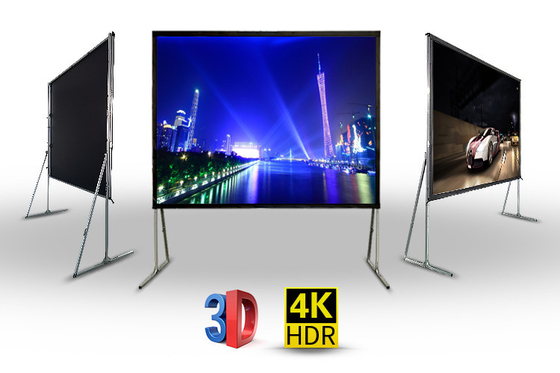 صفحه نمایش پروژکتور PVC قابل حمل جلوی عقب 16:9 برای صحنه های بزرگ
